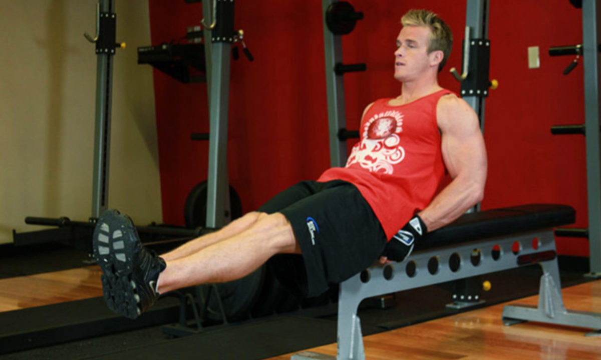 How To Do Bench Leg Pull In Or Knee Up Workouttrendscom
