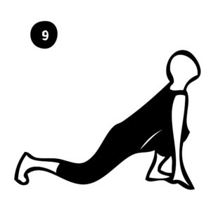 9-low lunge pose