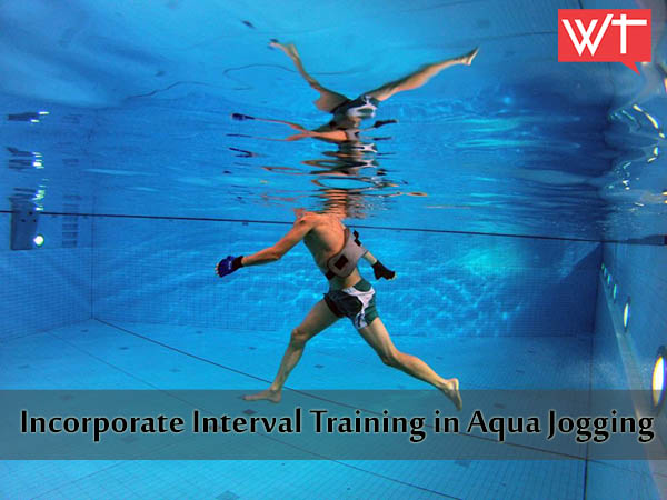 incorporate interval training in aqua jogging