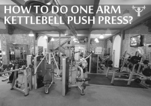one arm kettlebell push press
