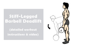 stiff-legged barbell deadlift