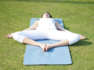 Reclined Bound Angle Pose