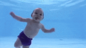 babies swimming underwater natural swimmers
