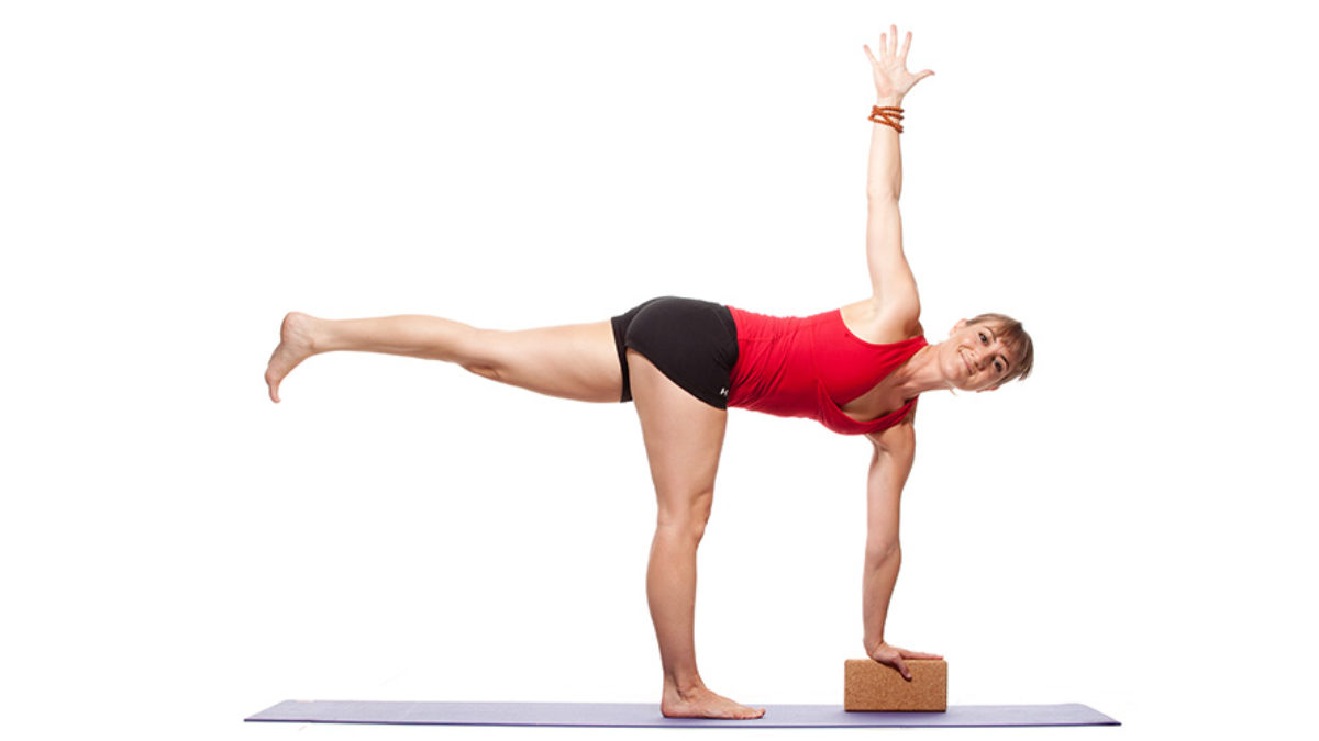 Young Man Practicing Yoga in Half Hero Stretch Pose on Gradient Background.  Stock Image - Image of female, hero: 195453571
