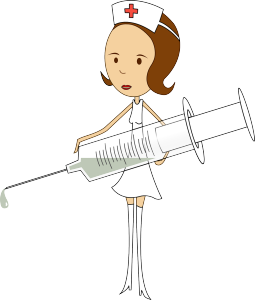 HCG diet- nurse holding a syringe