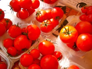 bright red tomatoes
