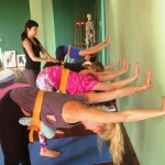 Vidisha performing prenatal yoga